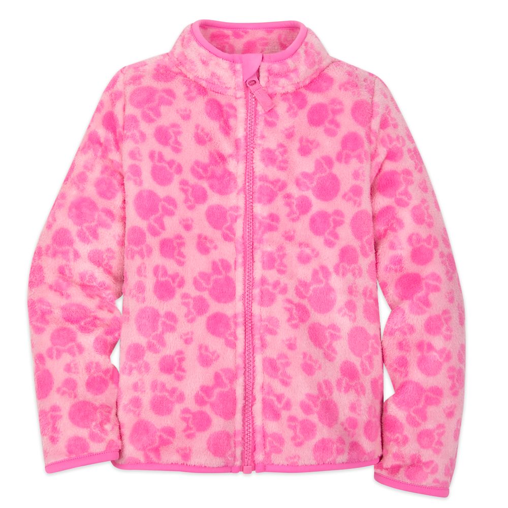 Minnie Mouse Pink Zip Fleece Jacket for Kids – Personalized