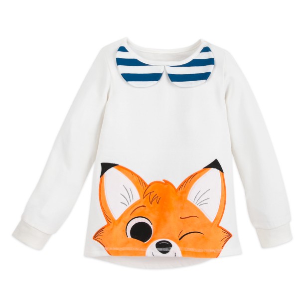 Tod Pullover Top for Girls – The Fox and the Hound – Disney Furrytale friends Collection