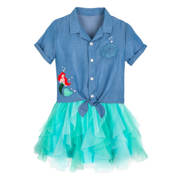 Ariel Woven Shirt and Skirt Set for Girls