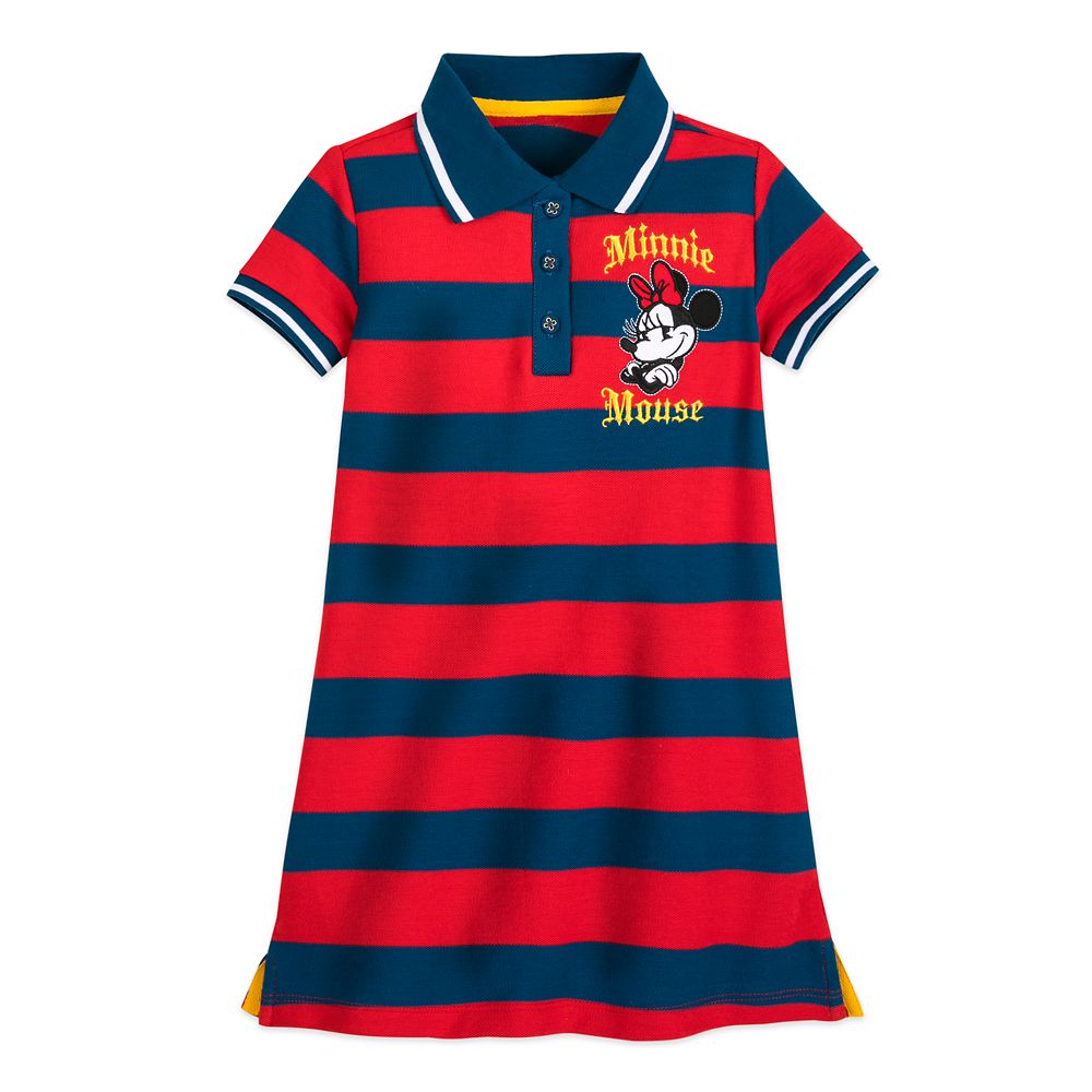 Minnie Mouse Striped Polo Shirt Dress for Girls