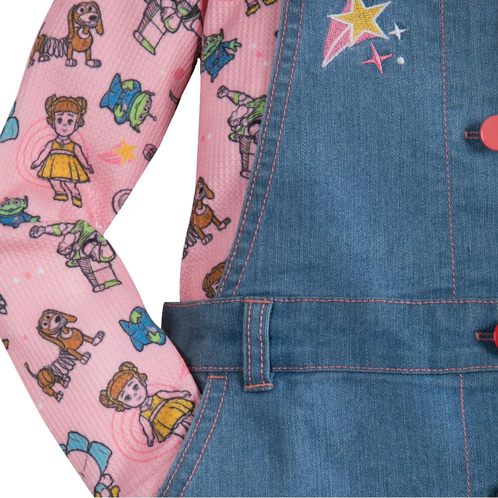 Toy Story 4 Denim Overall Dress and Shirt Set for Girls