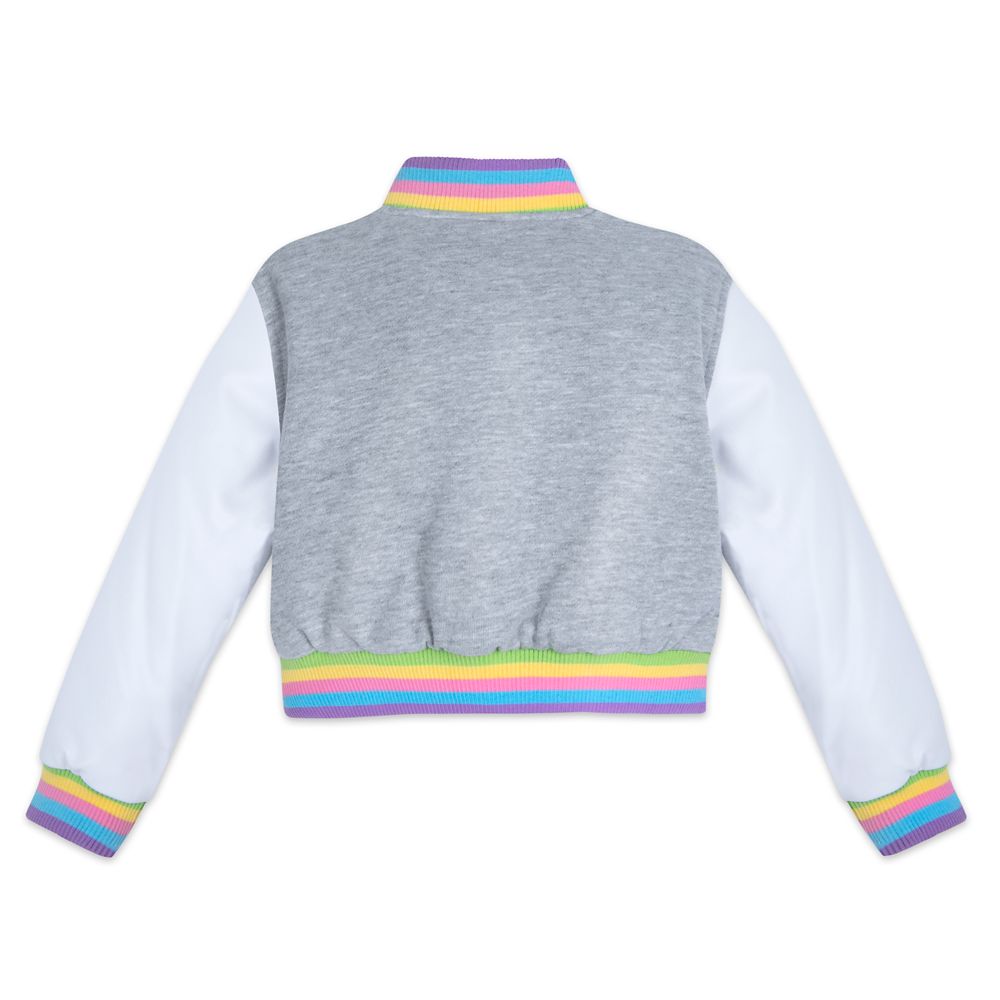 rainbow varsity jacket