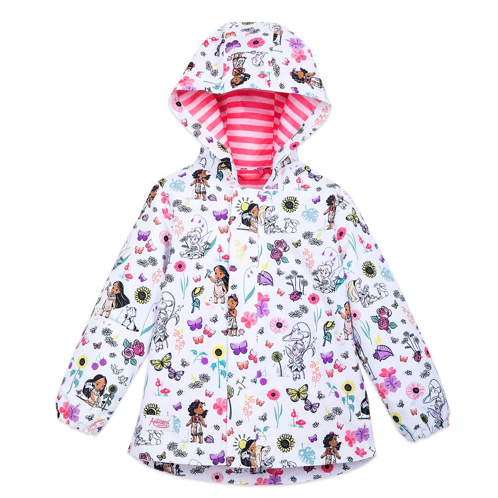 Disney Animators' Collection Packable Rain Jacket and Attached Carry Bag for Kids