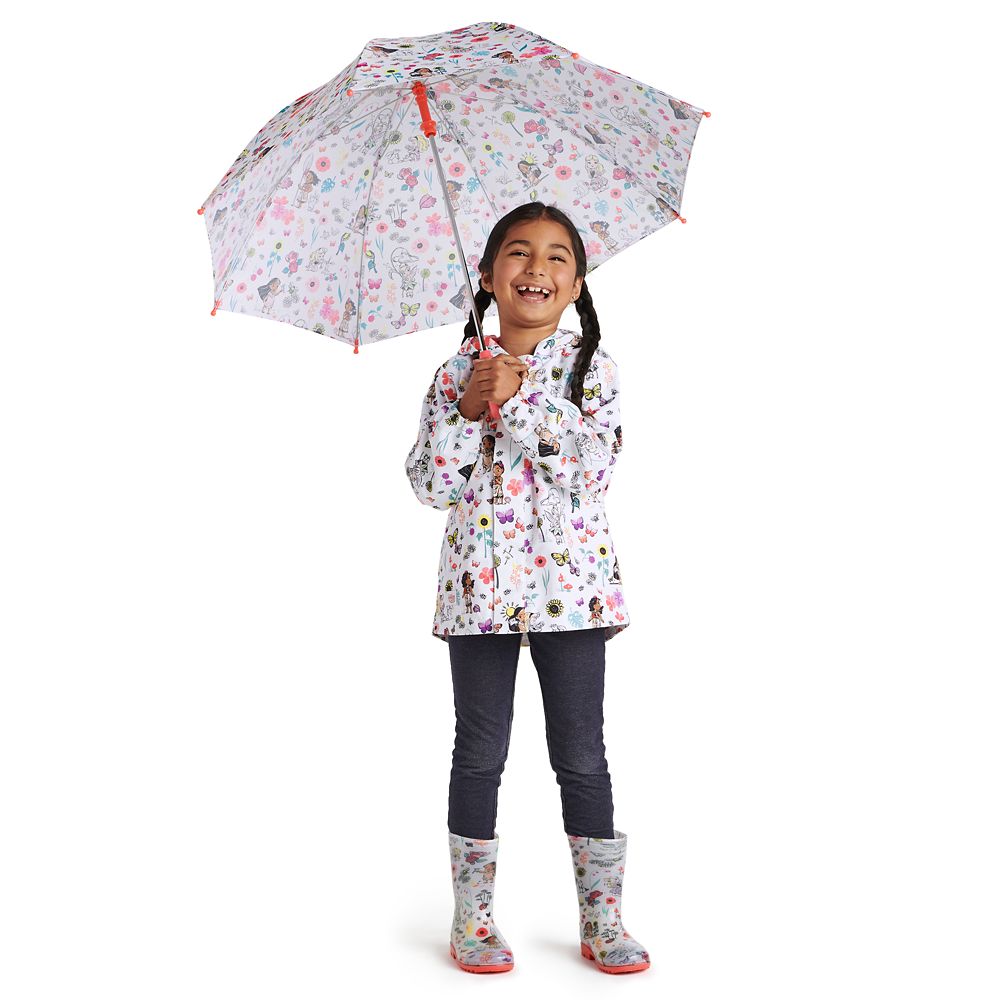 Disney Animators' Collection Packable Rain Jacket and Attached Carry Bag for Kids