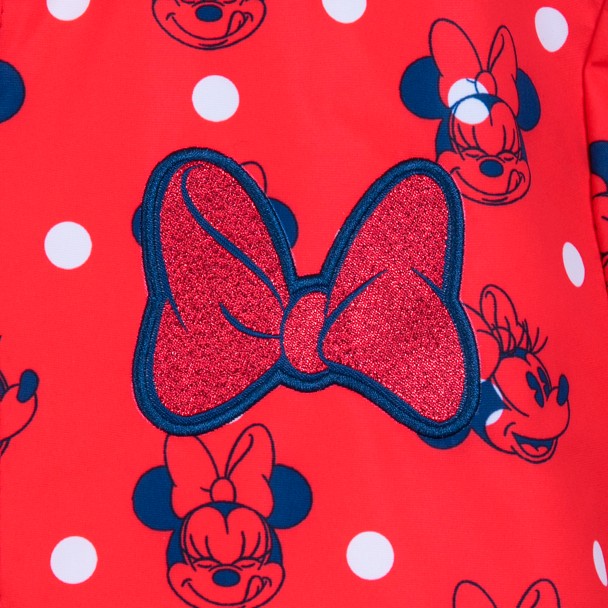 Minnie Mouse Red Packable Rain Jacket and Attached Carry Bag for Kids ...