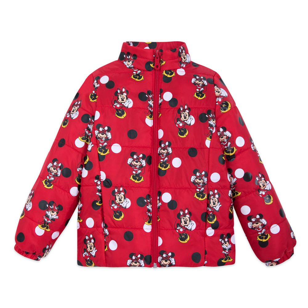 Minnie Mouse Red Lightweight Puffy Jacket for Girls