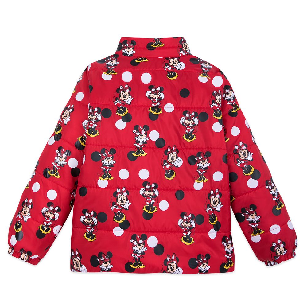 Minnie Mouse Red Lightweight Puffy Jacket for Girls