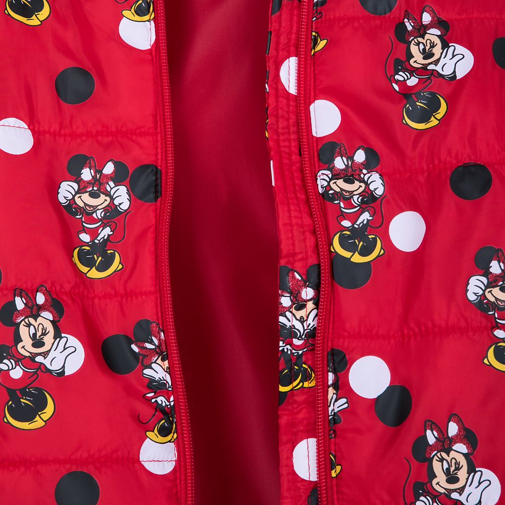 Minnie Mouse Red Lightweight Puffy Jacket for Girls