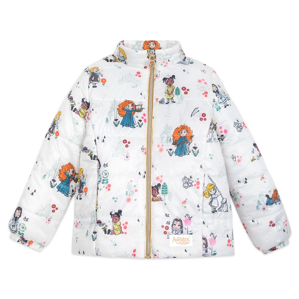 Size 9/10 White animator Disney Collection Rain Jacket and Hat for Kids