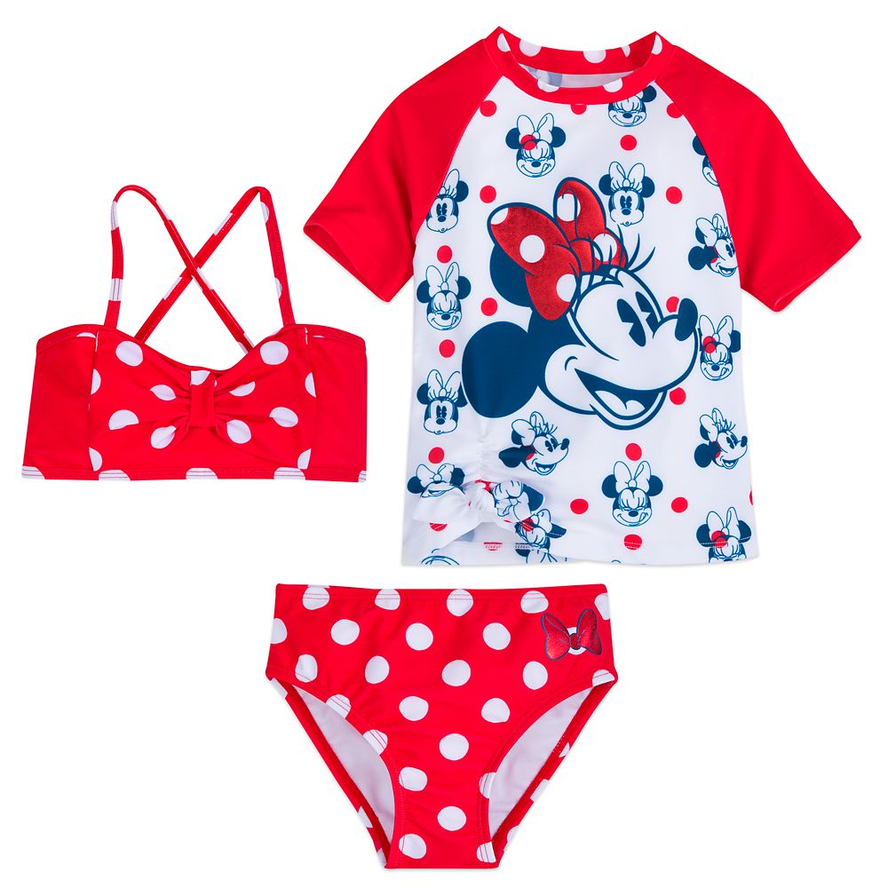 minnie mouse rash guard swimsuit