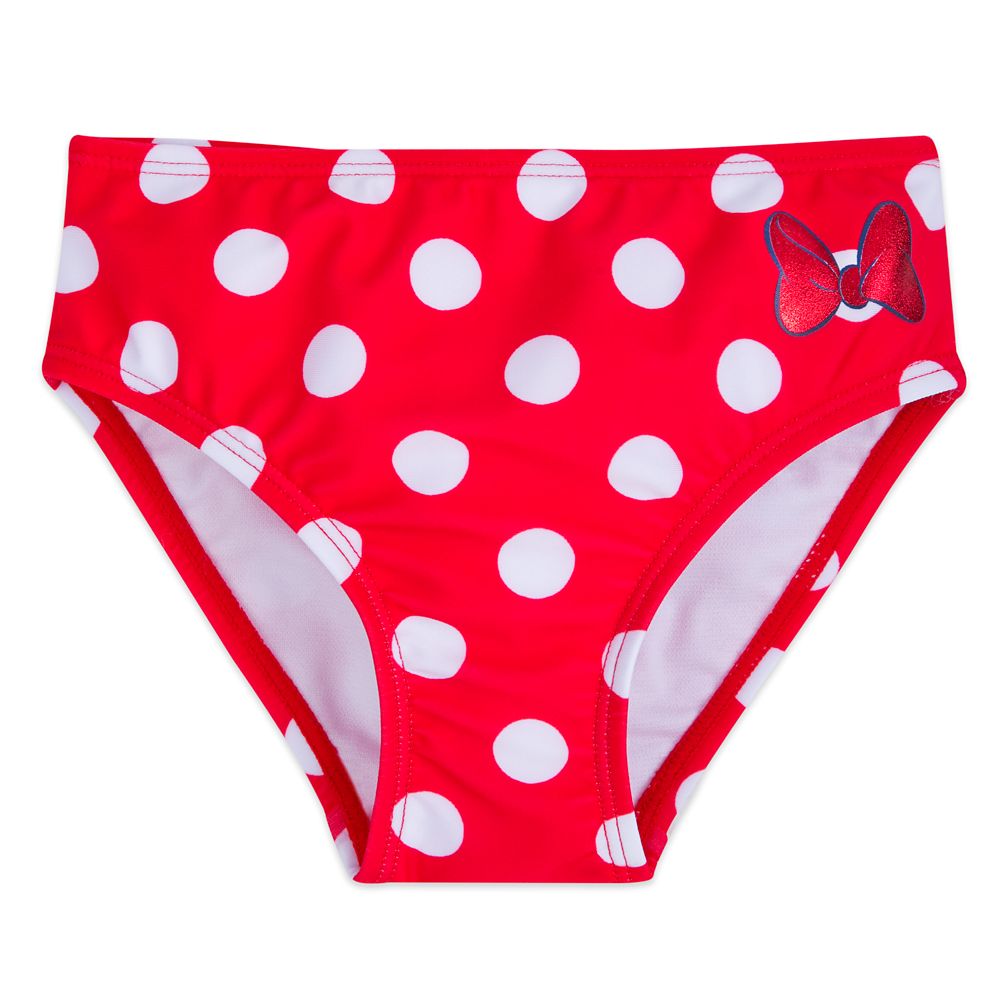 red polka dot swimwear