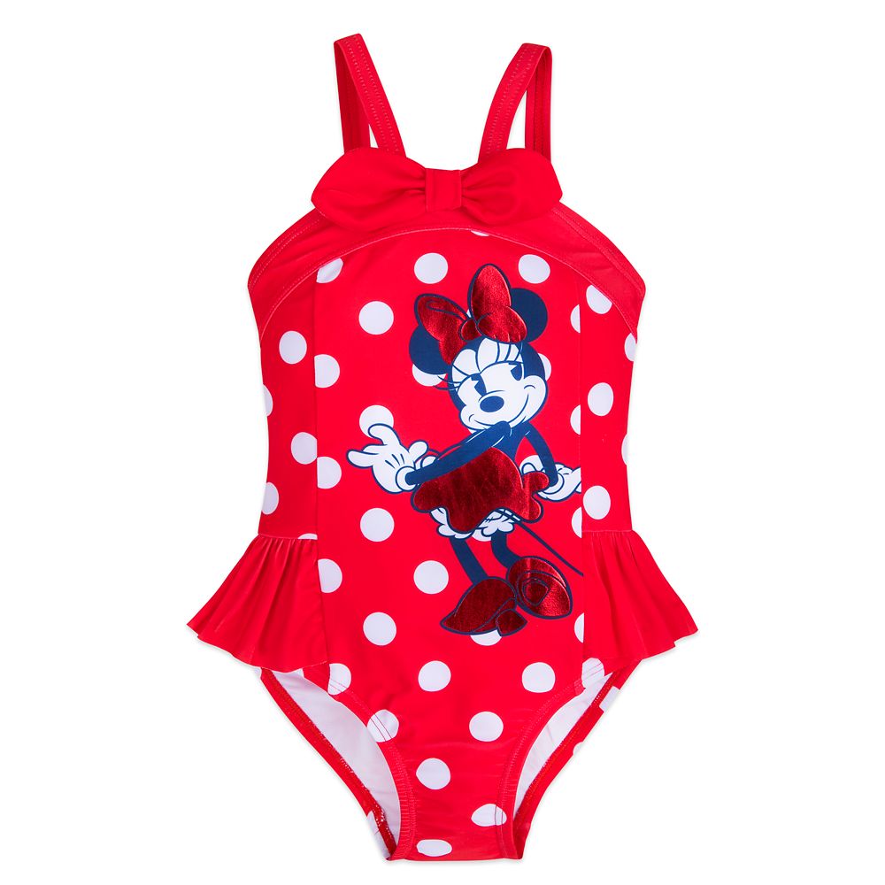 Minnie Mouse Polka Dot Swimsuit for Girls 