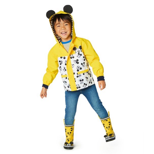 Mickey Mouse Packable Rain Jacket and Attached Carry Bag for Kids