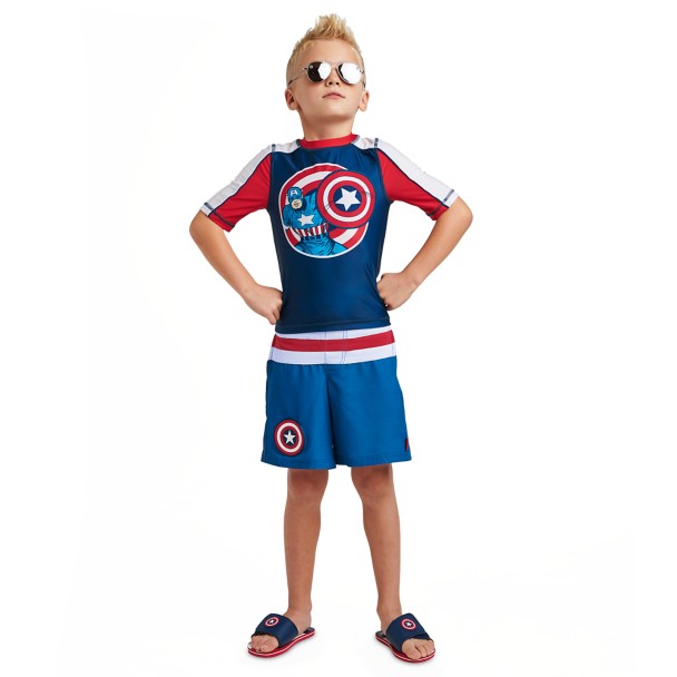Captain America Swim Trunks for Kids
