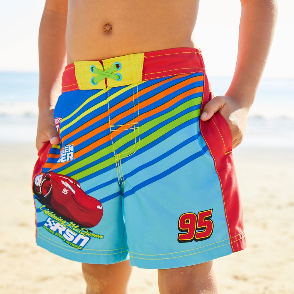 Lightning McQueen Swim Trunks for Boys