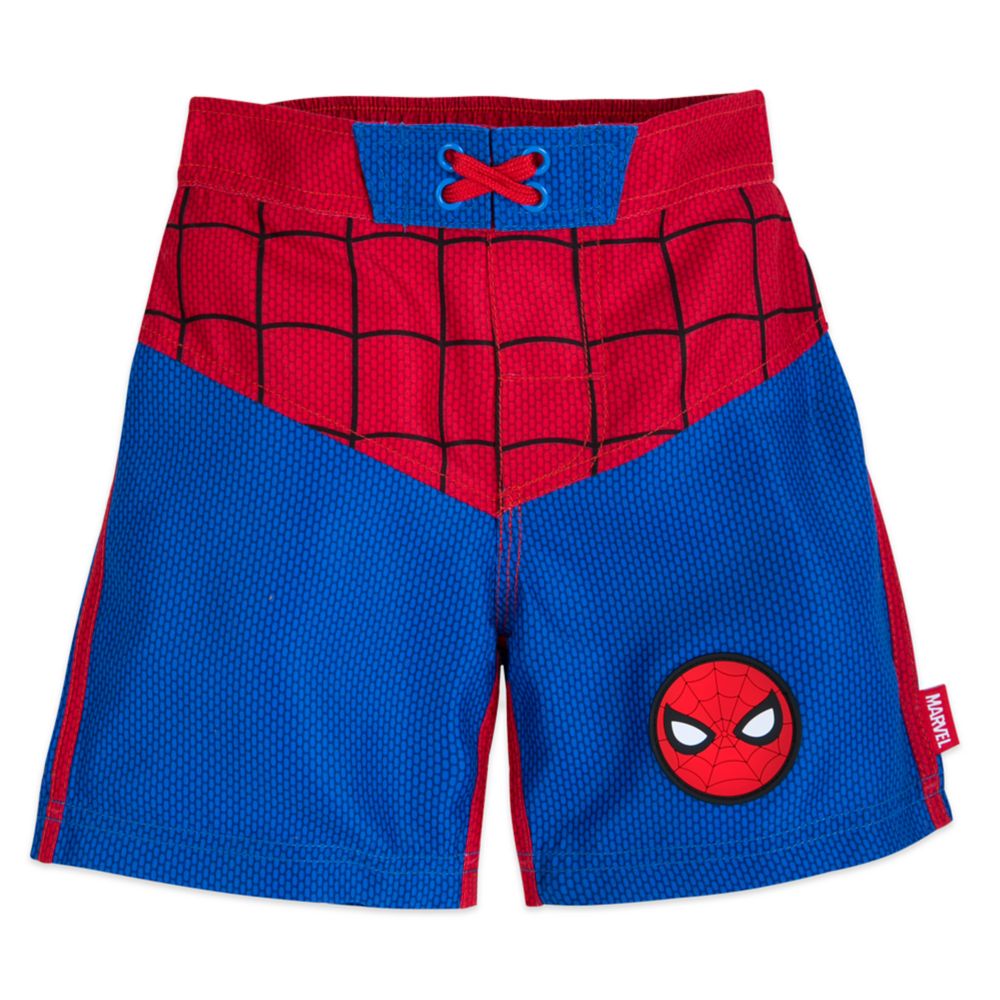 boys red swim shorts