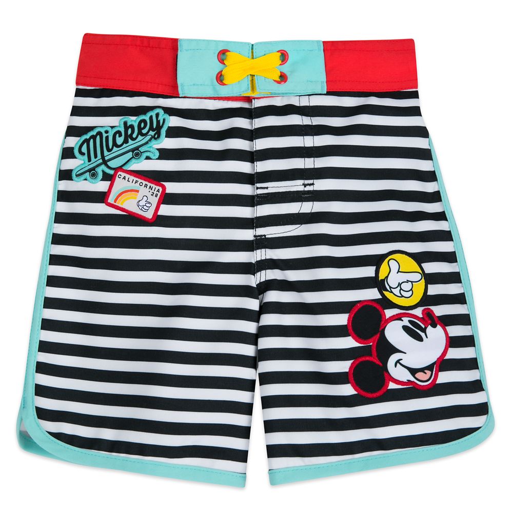 Mickey Mouse Striped Swim Trunks for Boys Official shopDisney