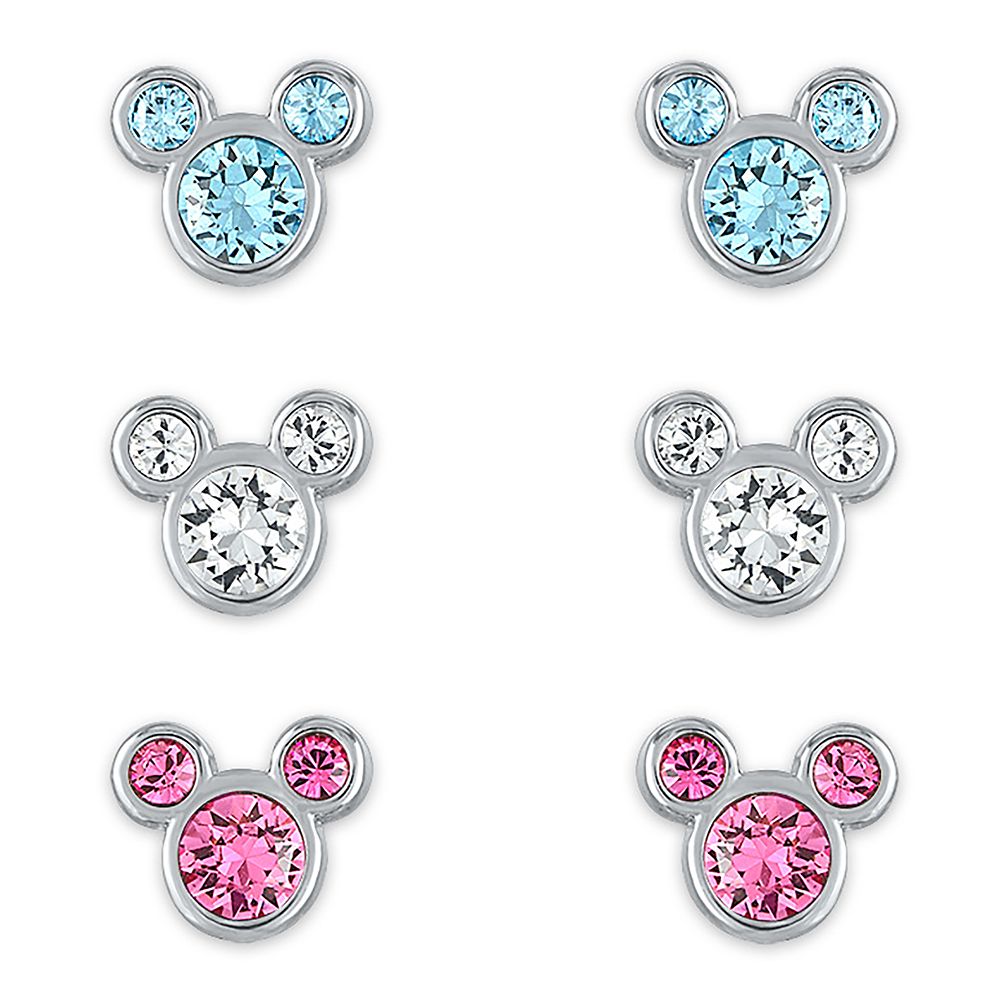 Mickey Mouse Swarovski Crystal Birthstone Earrings