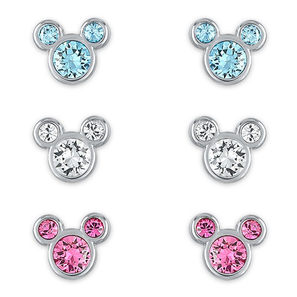 Mickey Mouse Crystal Birthstone Earrings