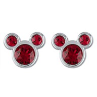 Mickey Mouse Swarovski Crystal Birthstone Earrings