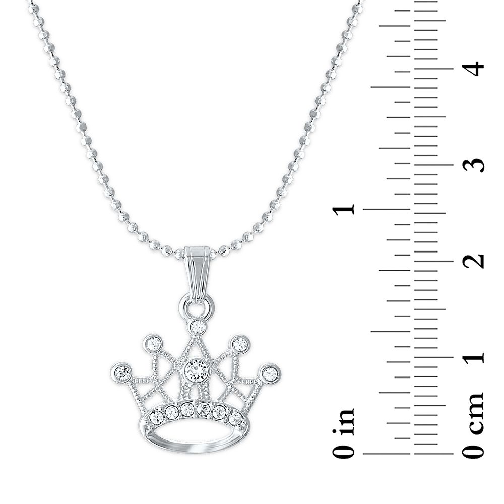 Disney Princess Crown Swarovski Crystal Necklace