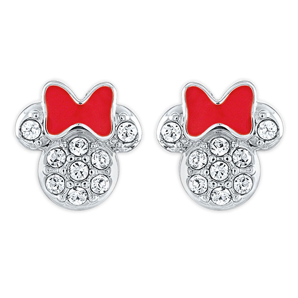 Minnie Mouse Icon Swarovski Crystal Earrings