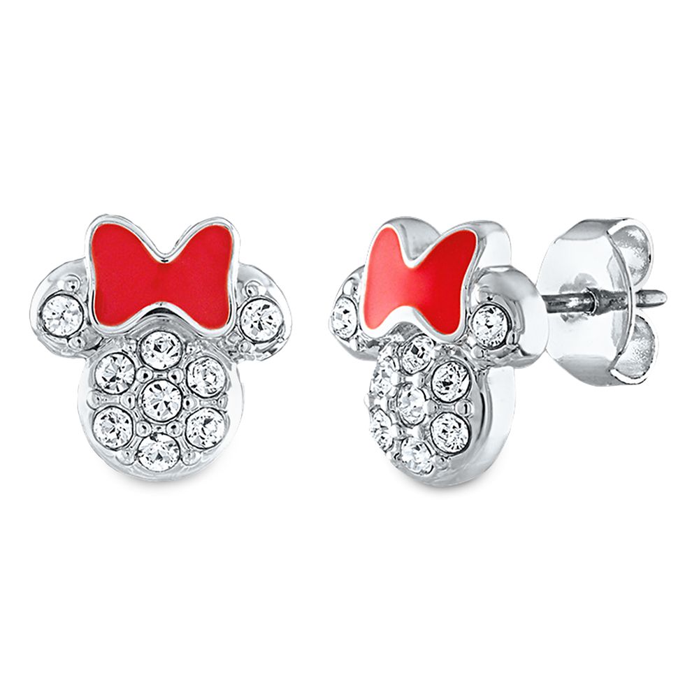 Minnie Mouse Icon Swarovski Crystal Earrings