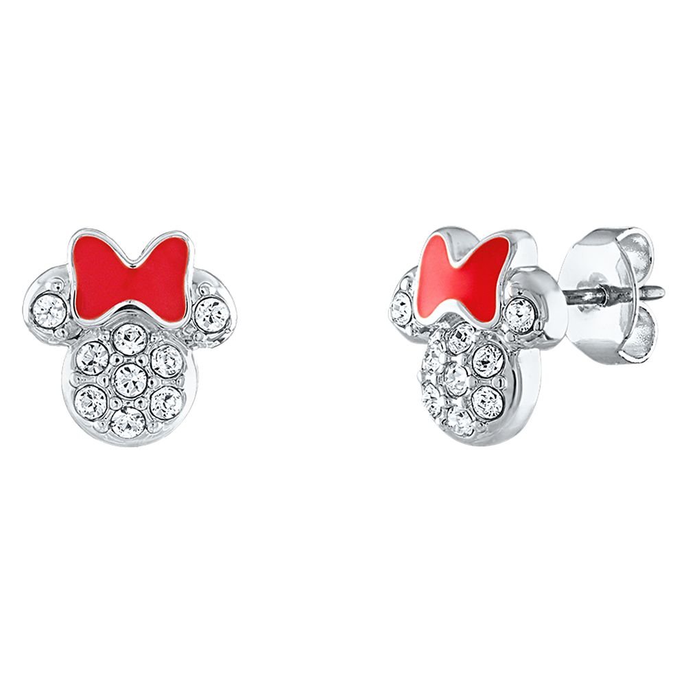 Minnie Mouse Icon Swarovski Crystal Earrings