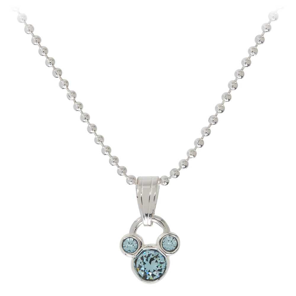 Mickey Mouse Icon Birthstone Necklace – March | shopDisney