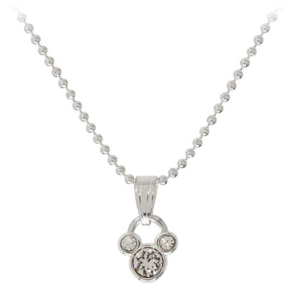 Mickey Mouse Icon Birthstone Necklace – April