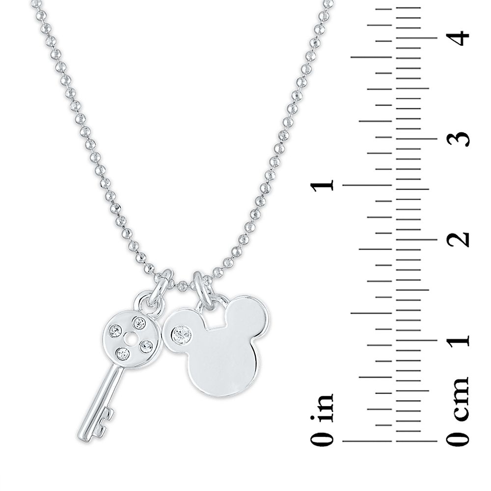 Mickey Mouse and Key Pendant Necklace