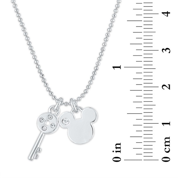 Mickey Mouse and Key Pendant Necklace