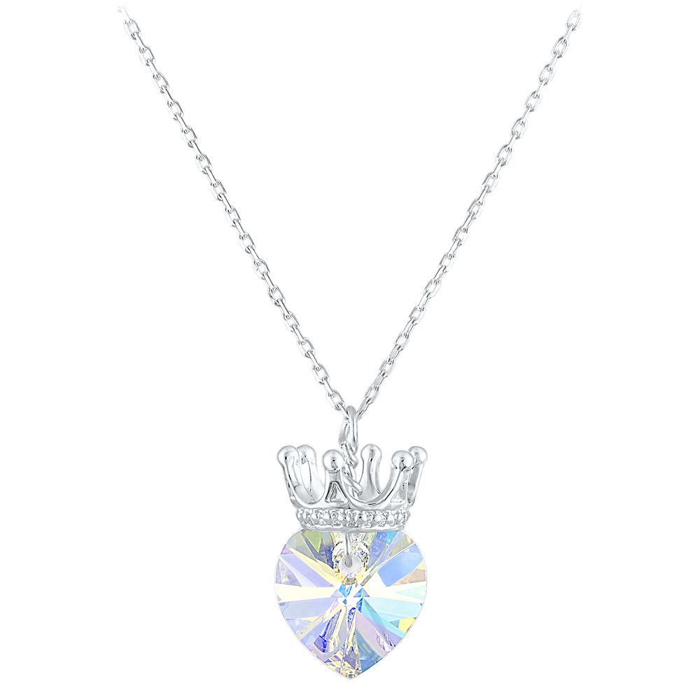 Disney Princess Crystal Heart Crown Necklace