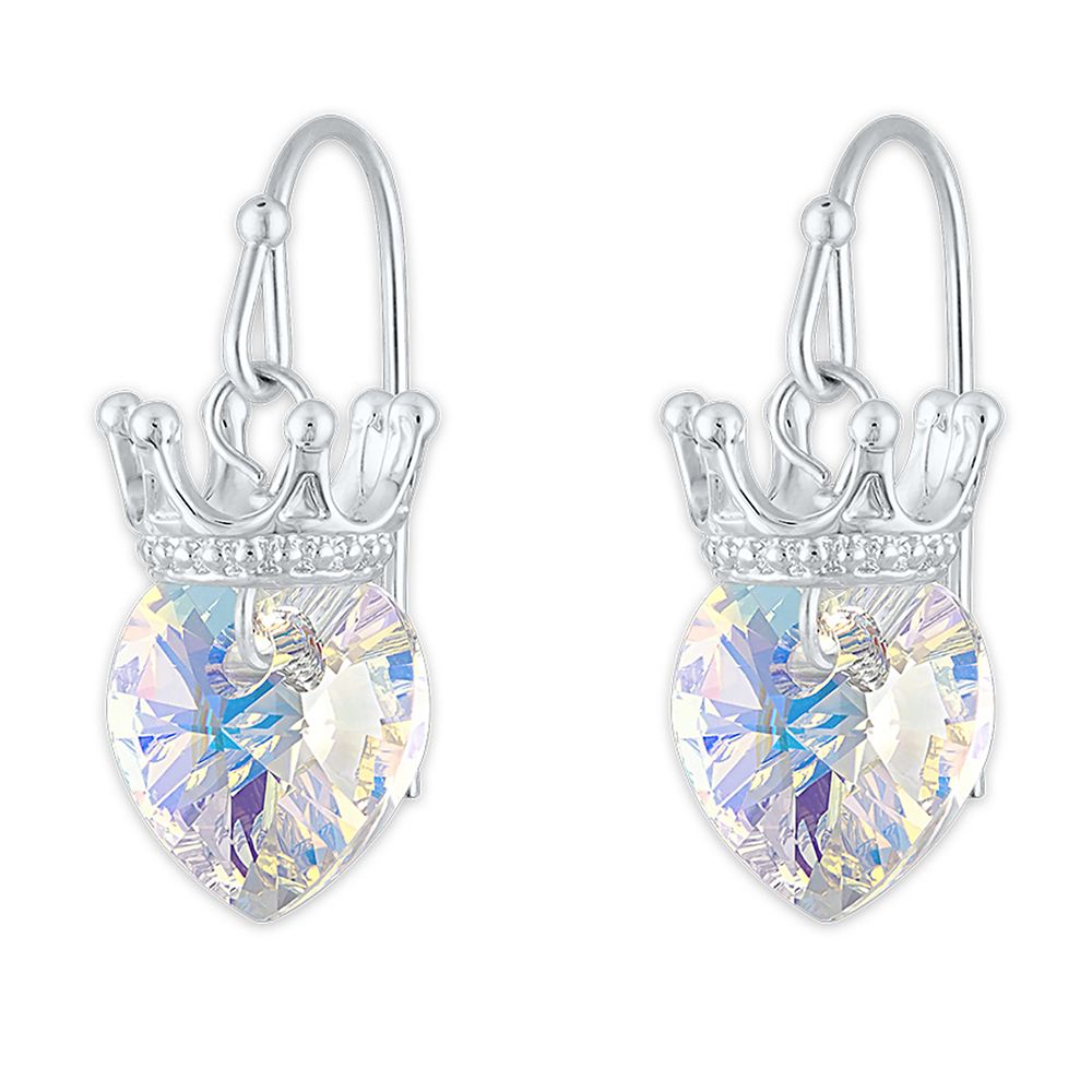 Disney Princess Crystal Heart Crown Earrings