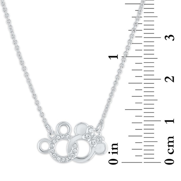 Mickey and Minnie Mouse Interlocking Icons Necklace