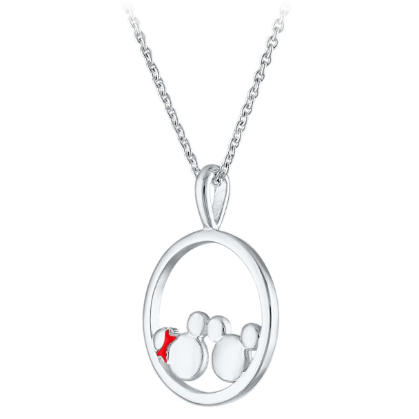 Mickey and Minnie Mouse Circle Necklace