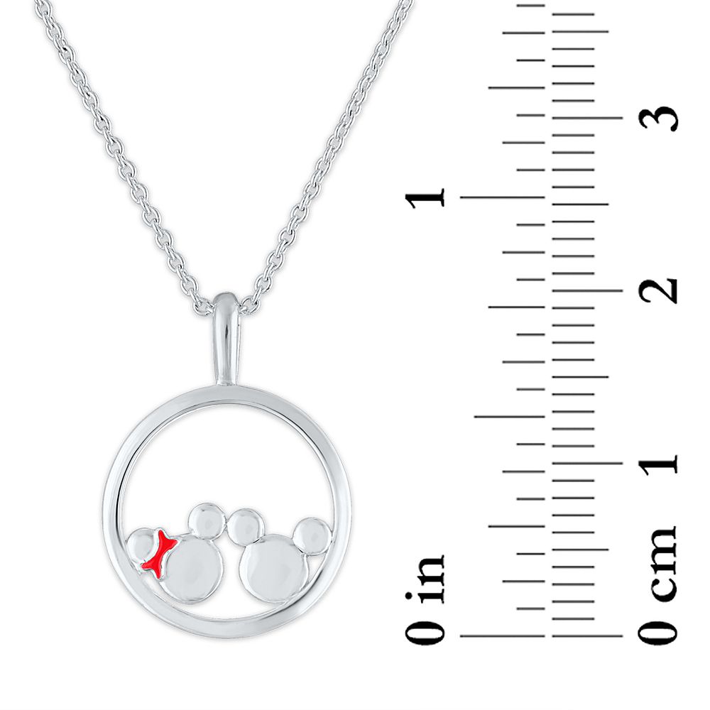 Mickey and Minnie Mouse Circle Necklace