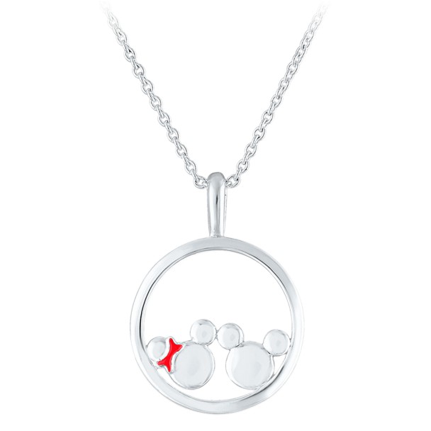 Mickey and Minnie Mouse Circle Necklace