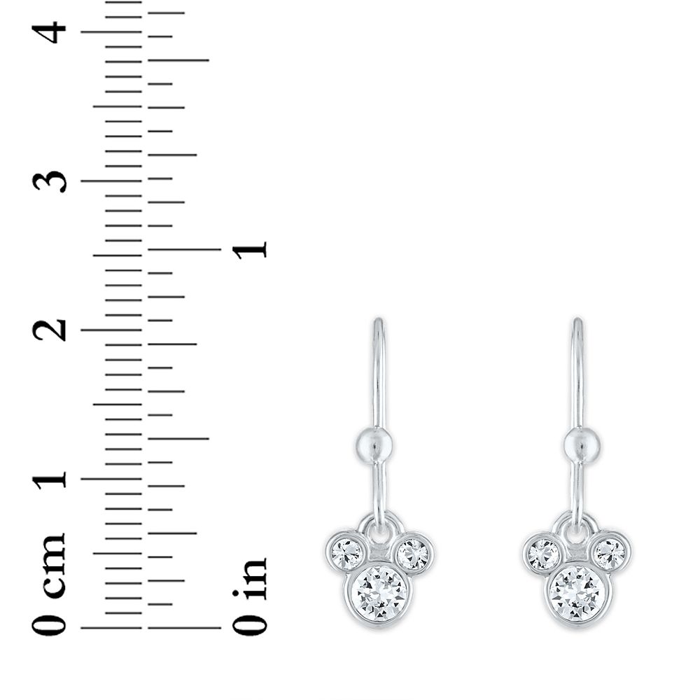 Mickey Mouse Crystal Icon Wire Earrings