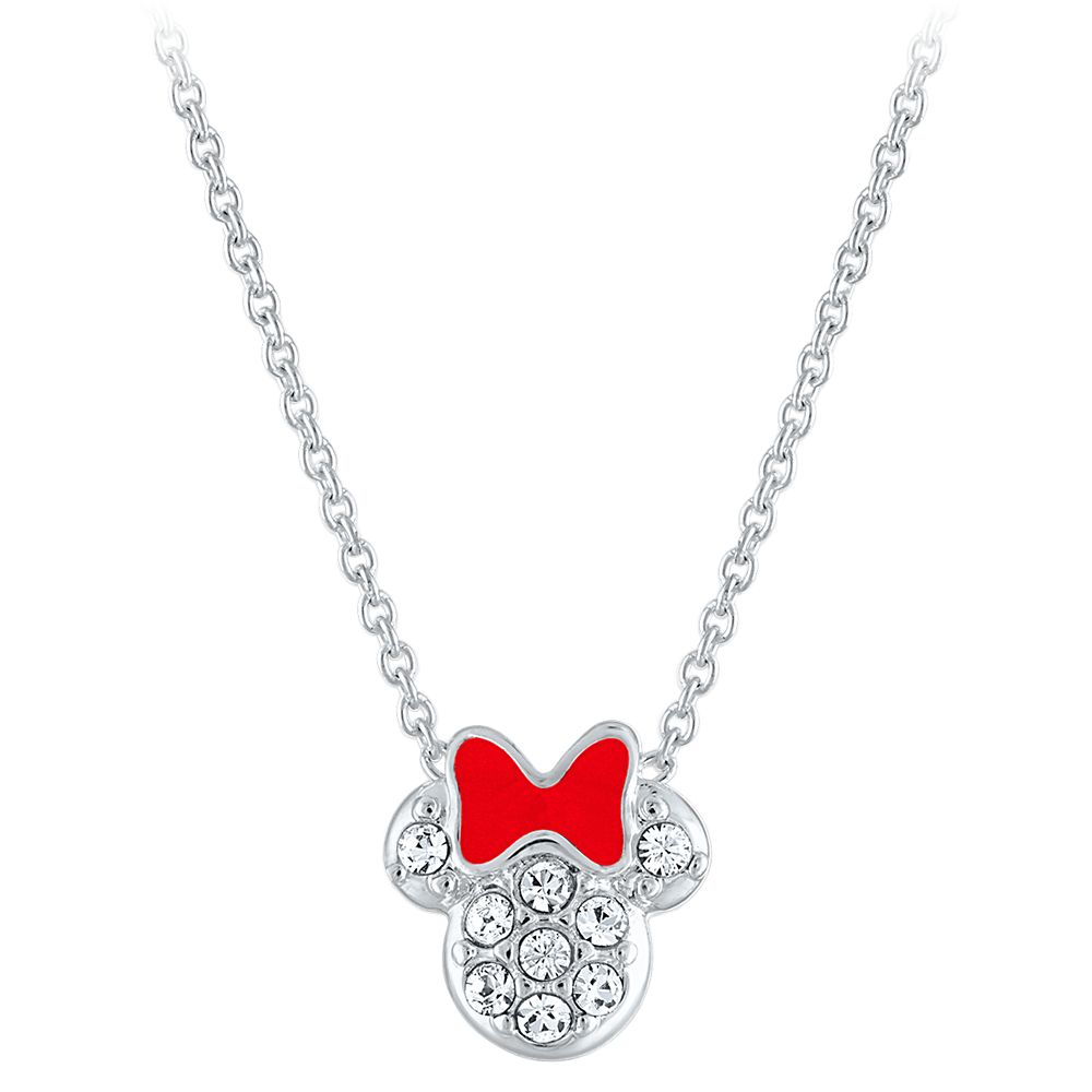 Minnie Mouse Crystal Pendant Necklace