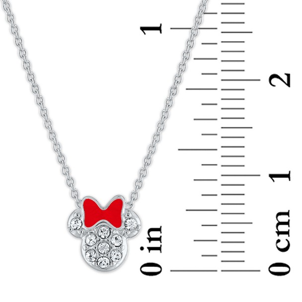 Minnie Mouse Crystal Pendant Necklace