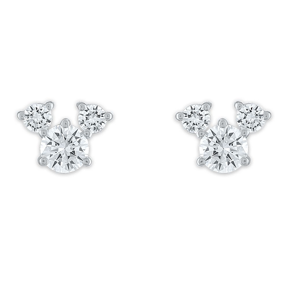 Mickey Mouse Icon Sterling Silver Stud Earrings