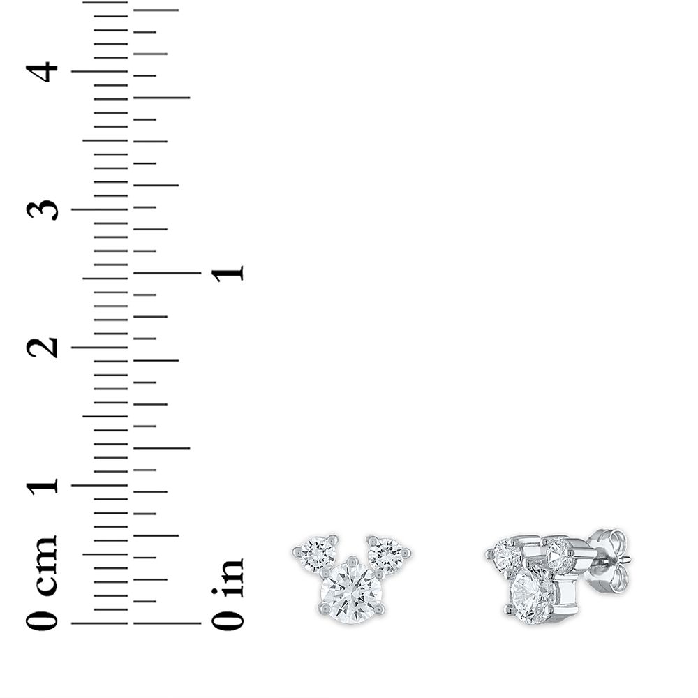Mickey Mouse Icon Sterling Silver Stud Earrings