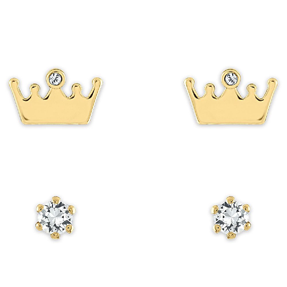 Disney Princess Crown and Stud Swarovski Crystal Earring Set