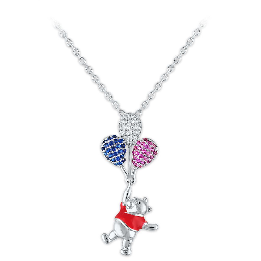 Winnie the Pooh and Balloons Swarovski Crystal Necklace