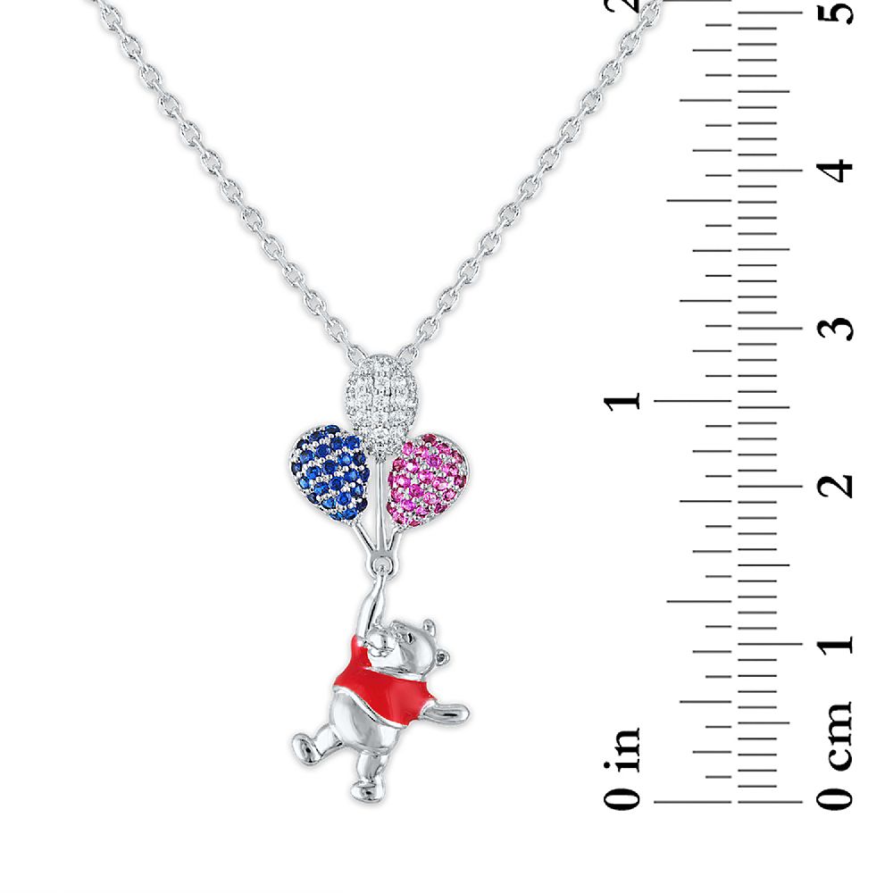 Winnie the Pooh and Balloons Swarovski Crystal Necklace