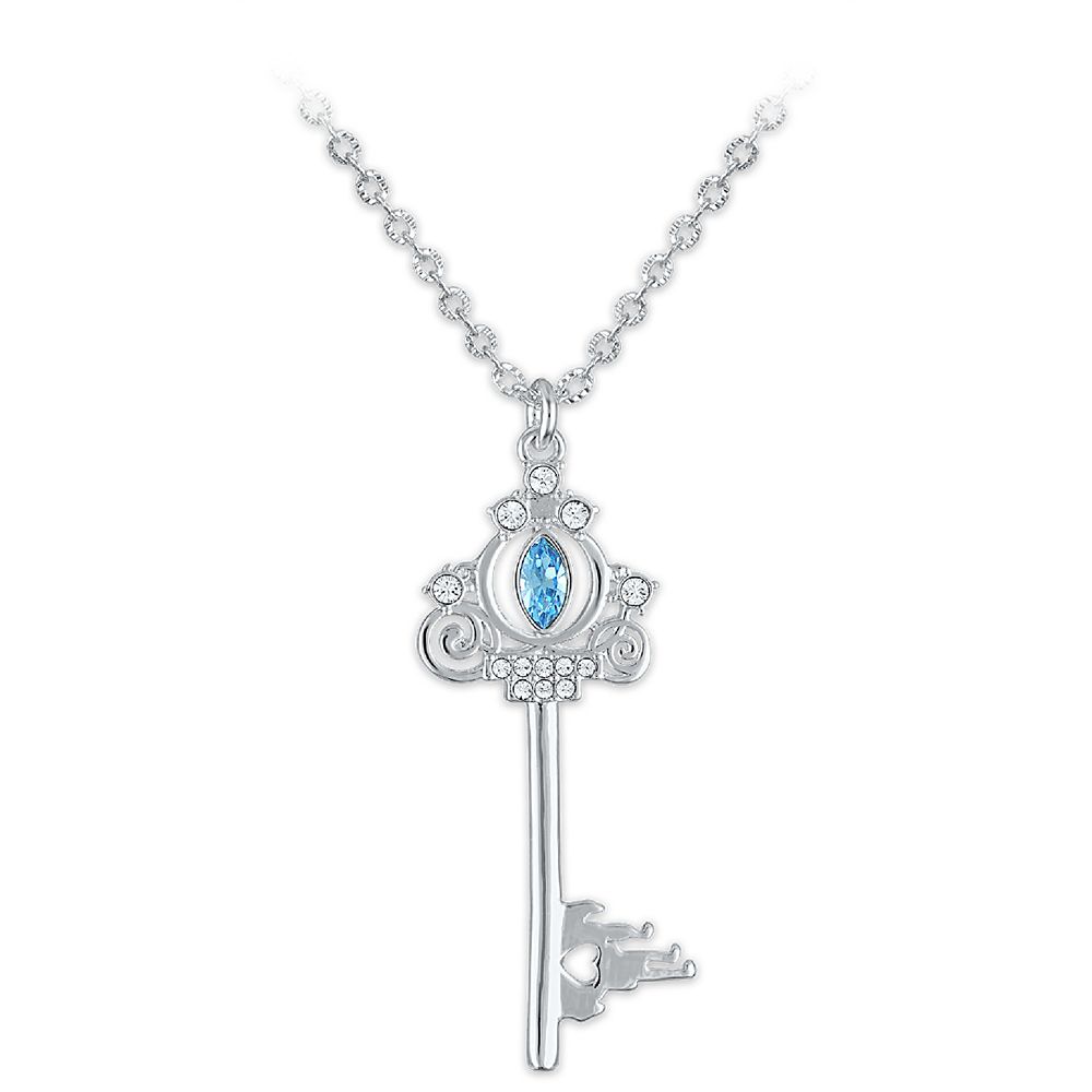 Cinderella Swarovski Crystal Key Necklace