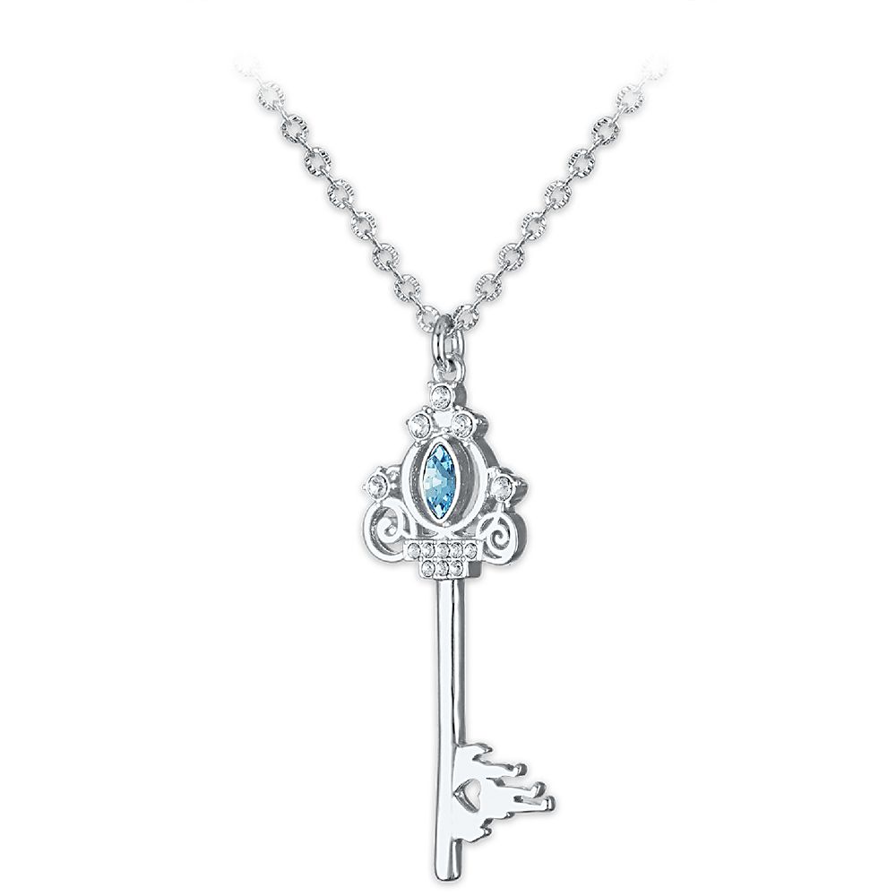 Cinderella Swarovski Crystal Key Necklace