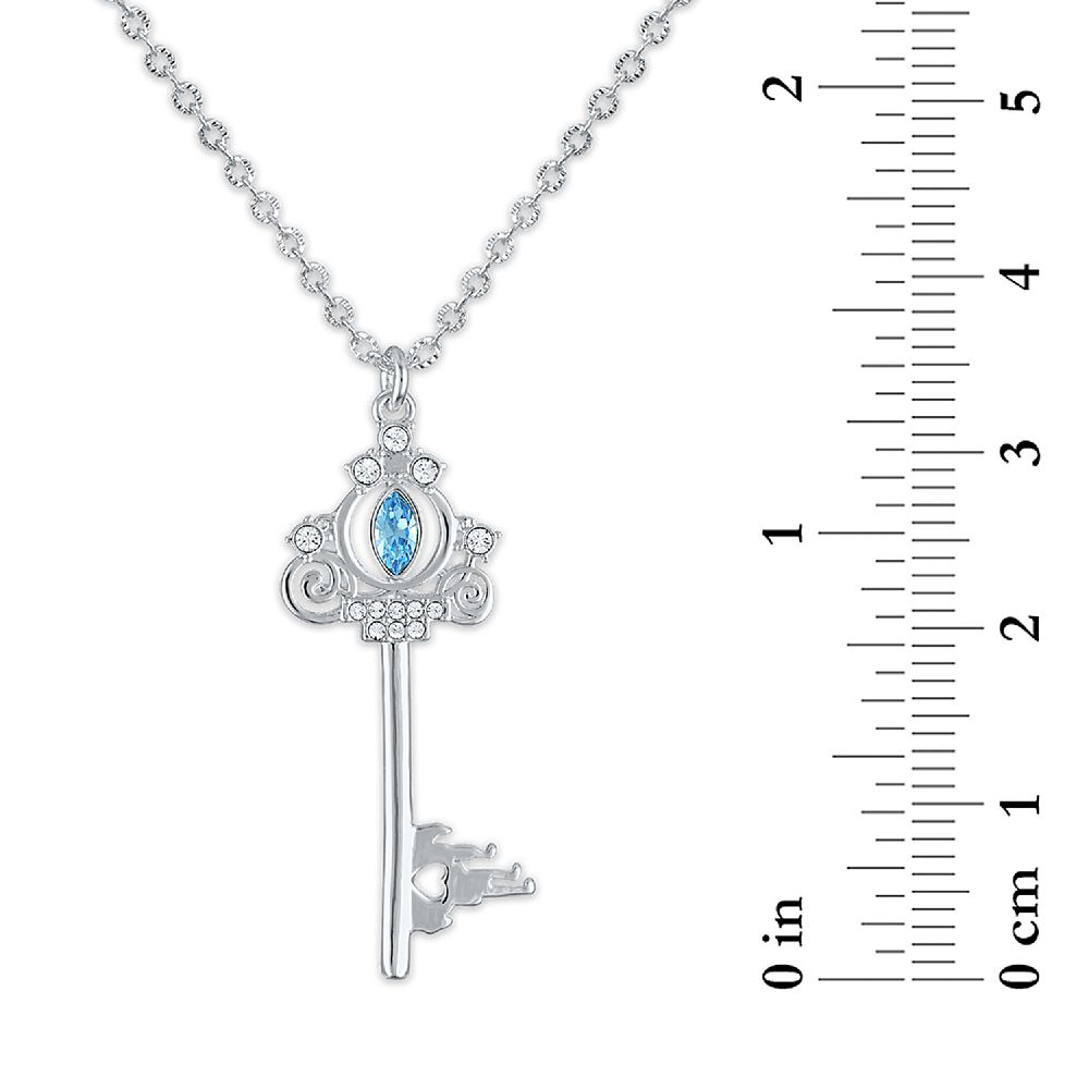 Cinderella Swarovski Crystal Key Necklace