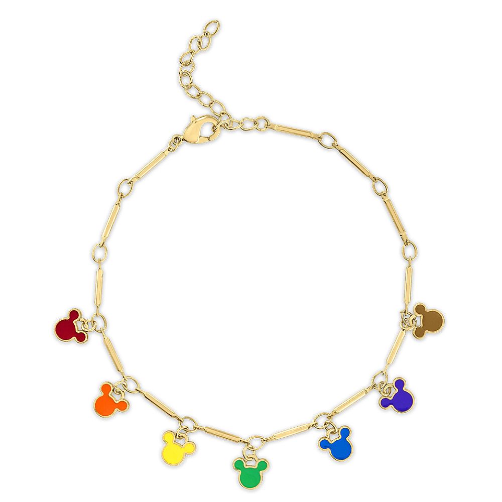 Mickey Mouse Enamel Rainbow Icon Bracelet